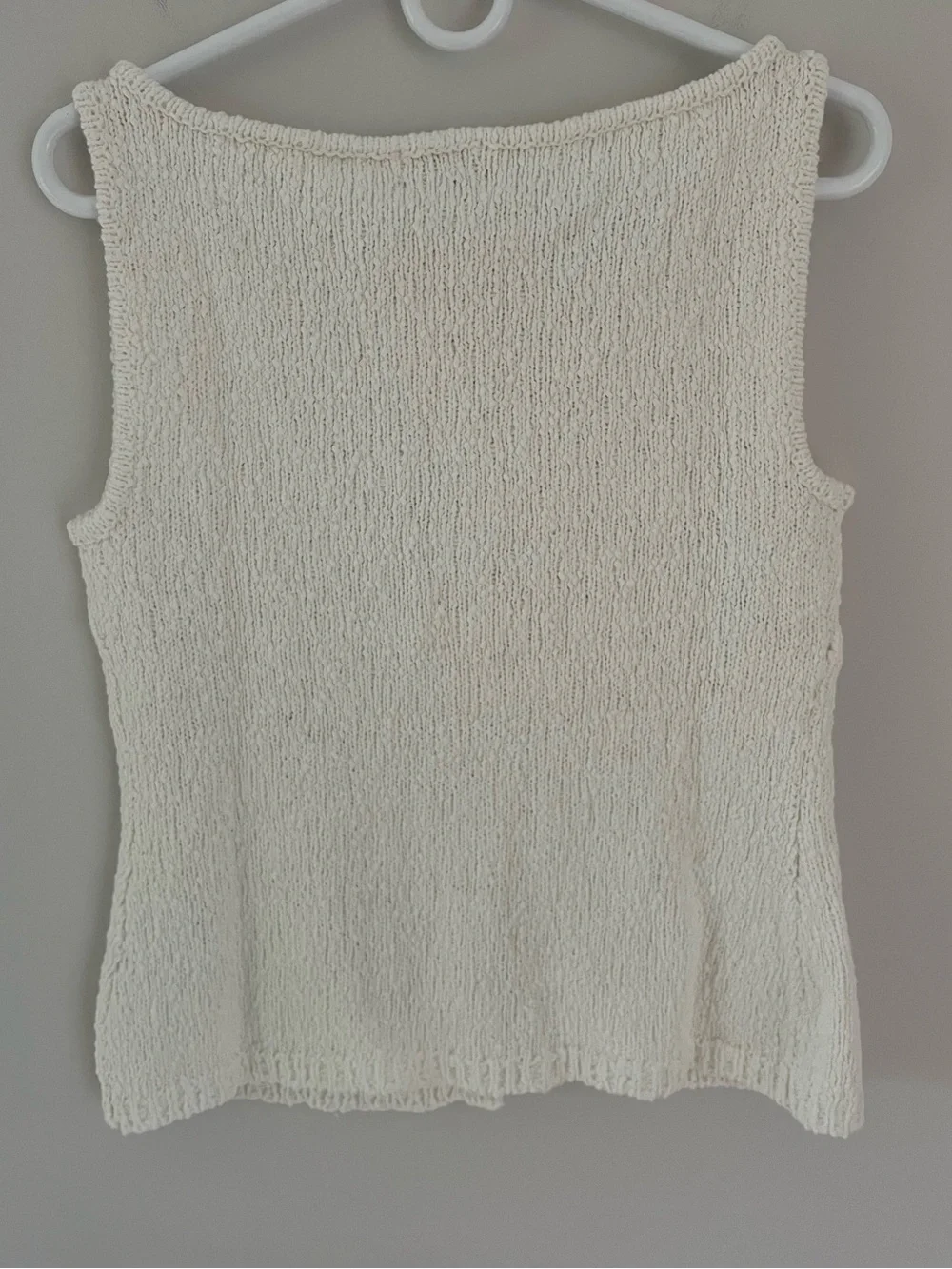 NWT MESHKI Mackie Boucle Longline Vest, White, Medium - Picture 7 of 7